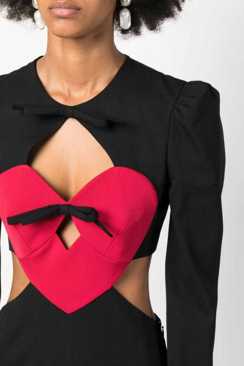 Abito Mini Magdalena con Cut-out a Cuore