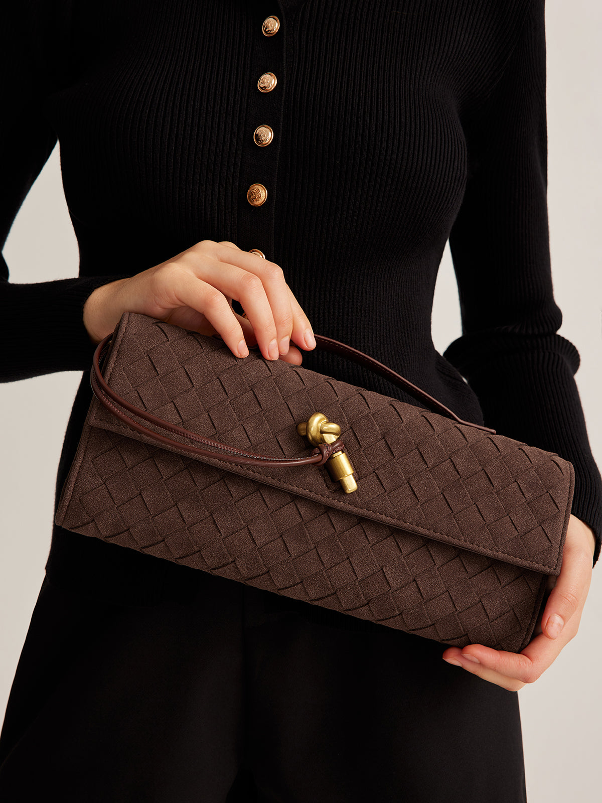 Pochette Noémie in Camoscio