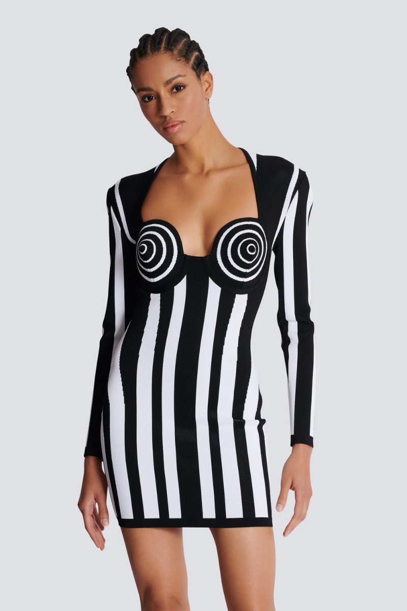 Abito Mini Viviana in Maglia a Righe