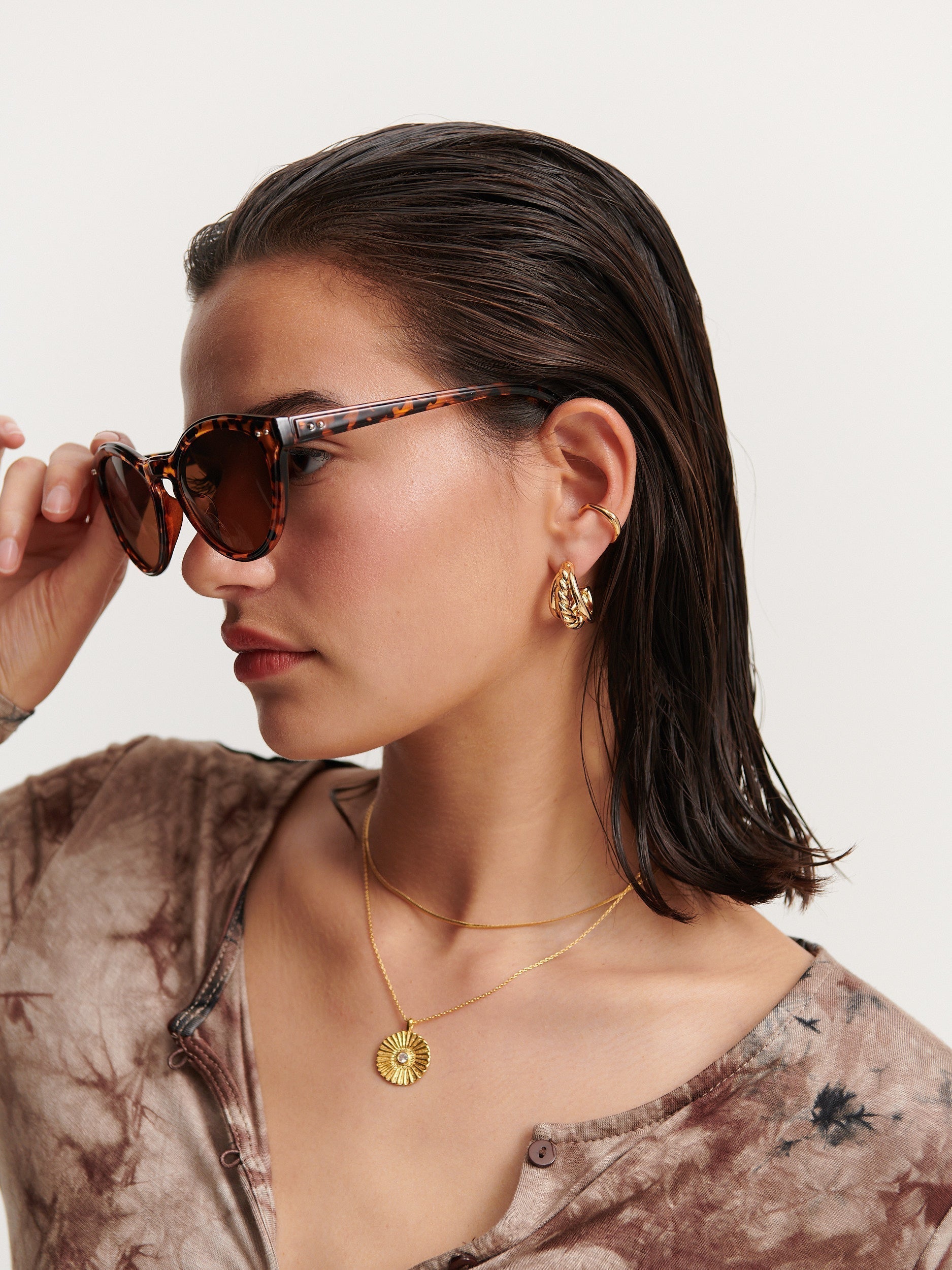 Occhiali da Sole Circolari Vintage Clinton